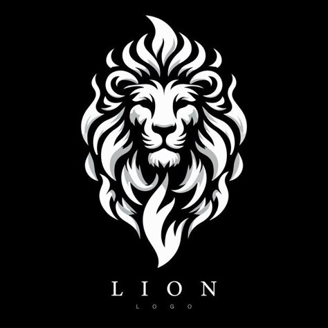 Lion logo | Premium Vector #Freepik #vector Lion Logo Design, Batman Comic Wallpaper, Wild Animals Painting, Lion Vector, Christian Graphics, Lion Artwork, Lion Illustration, Man Jewelry, Lion Drawing