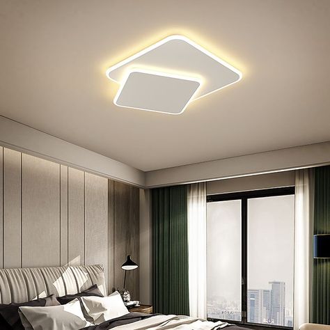 Led Bedroom Ceiling Lights, Bedroom Ceiling Lights, Square Ceiling Lights, Led Bedroom, New Ceiling Design, Indoor Chandelier, Modern Led Ceiling Lights, Ceiling Design Bedroom, Led Design