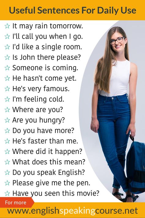 50 Useful Sentences For Daily Use, 
Spoken English Practice Class , 
How to Speak English fluently, English Speaking Book, How To Speak English, English Conversation Learning, Basic English Sentences, English Phrases Sentences, English Word Book, Speak English Fluently, Everyday English, English Learning Books