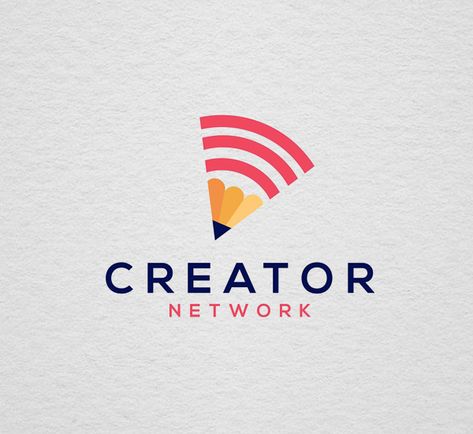 Creator Network Logo Template Design Logo For Graphic Designer Company, Network Logo Design Ideas, Art Logo Design Ideas Creative, Best Logo Design Graphic Designers, Media Logo Design Ideas, Best Logo Design Creative, Art Company Logo, Art Logo Ideas, Spotlight Logo