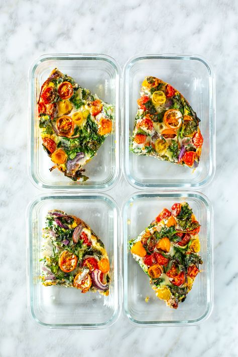 This 5-Ingredient Egg White Frittata is the perfect high protein meal prep breakfast you can make ahead, with just 181 calories per serving! Frittata Meal Prep, Make Ahead Egg White Breakfast, Meal Prep Frittata, High Protein Frittata, Egg White Meal Prep, High Protein Egg Breakfast, Make Ahead High Protein Breakfast, Breakfast Meal Prep High Protein, Protein Meal Prep Breakfast