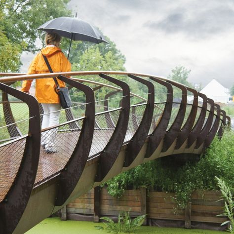 Bridge Railing, Bridges Architecture, Small Bridge, Urban Design Architecture, Metal Bridge, Lan Can, Natural Bridge, Pedestrian Bridge, Bridge Design