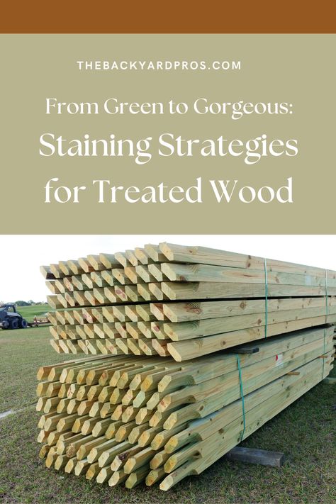 Looking to add a pop of color to your outdoor space? Learn the ins and outs of staining green pressure-treated wood and get ready to impress. Whether it's a bold statement or a subtle touch, find your perfect hue and make your woodwork stand out! Pressure Treated Wood Stain Colors, Exterior Stain Colors, Minwax Stain Colors, Solid Stain, Exterior Wood Stain, Cedar Posts, Diy Backyard Patio, Minwax Stain, Exterior Stain