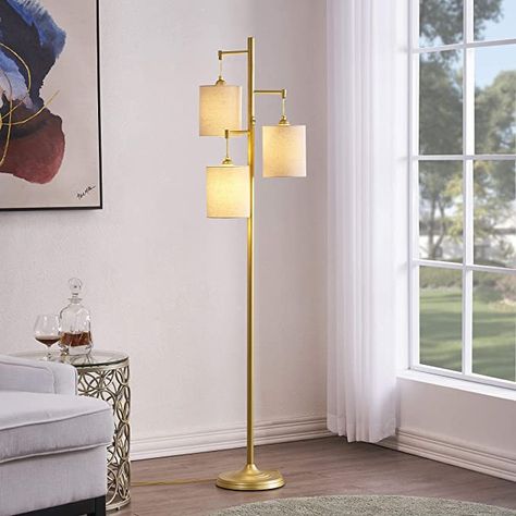 Amazon.com: WOXXX Industrial Floor Lamp with Flaxen Fabric Shade Rustic Farmhouse Standing Lamp Modern Tree Floor Lamps for Living Room Bedrooms Office, Room Lamp Tall Lamps Corner Lamp Gold（Bulbs Exclude） : Everything Else Office Floor Lamps, Lamp Tall, Floor Lamps For Living Room, Industrial Floor Lamp, Industrial Floor, Tall Floor Lamps, Lamps For Living Room, Tree Floor Lamp, Corner Lamp