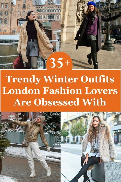 London Winter Outfits Cold Weather, London Fashion Winter, Winter Outfits London, Chic Winter Fashion, London Winter Outfits, London Winter Fashion, Winter Street Style, Trendy Winter Outfits, Cold Weather Outfits Winter