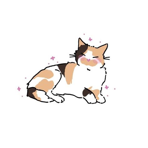 Gato Calico, Doodles Bonitos, Cat Hacks, Cat Doodle, Cat Icon, Cute Doodle Art, Calico Cat, Dessin Adorable, Cute Little Drawings