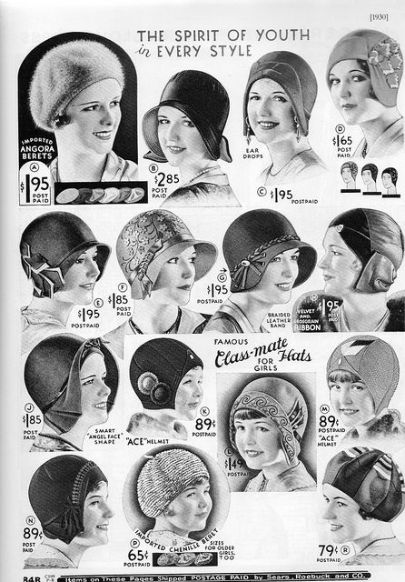 Hats for the youth of 1930

1930's hats for young ones from the American Sears catalogue. 1900 Hats, 1920s Advertisements, 1920s Hats, 1930s Hats, Historical Hats, Roaring 1920s, American Duchess, House Of Worth, Sears Catalog