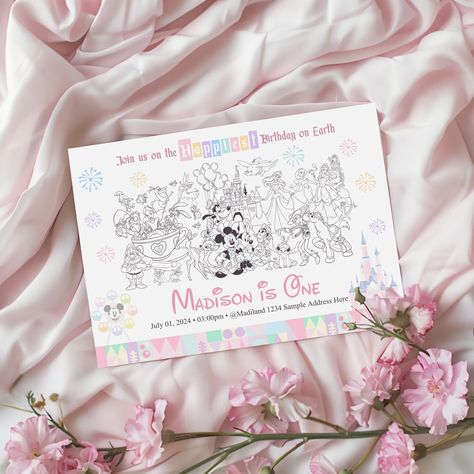 Happiest Birthday Invitation, Magical Party invitation, Theme Park invitation, Minnie invitation, 0015 Disney Birthday Invitations, Minnie Invitations, Magical Party, Happiest Birthday, World Party, Disney Birthday, Disney Party, Some Text, Computer Laptop