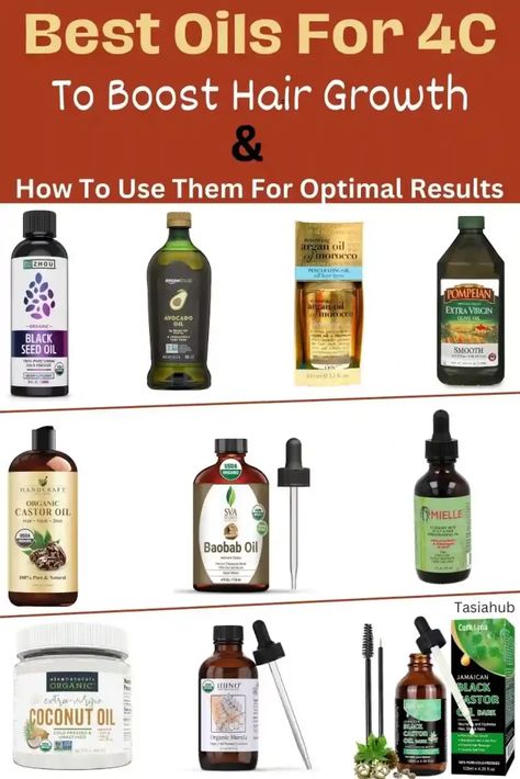 Discover the ultimate guide to the best oils for 4C hair! Explore nourishing and revitalizing oils that promote growth, moisture, and overall hair health. Elevate Best Oil For 4c Natural Hair, Hair Oil For 4c Hair, Oil For 4c Hair Growth, Best Oils For Natural Black Hair, Hair Growth Oils For Black Hair, 4c Hair Routine For Growth, How To Grow 4c Hair, Oils For 4c Hair Growth, Black Hair Growth Products