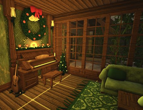 Bloxburg House Layouts Outside, Vintage Bloxburg House Interior, Cozy Christmas Bloxburg House, Bloxburg Bedroom Vintage, Bloxburg House Ideas Exterior Vintage, Bloxburg Orphanage Ideas, Cottagecore Living Room Bloxburg, Vintage Bloxburg Kitchen, Bloxburg Vintage House Ideas