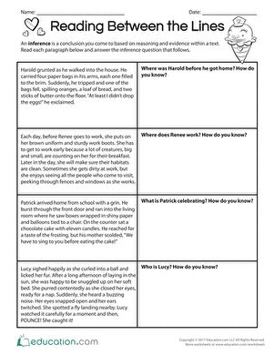 Reading Comprehension 6th Grade, Inferencing Worksheets, Making Inferences Worksheet, Inference Worksheet, Theme Worksheet, Summarizing Activities, Lines Worksheet, 5th Grade Worksheets, Ela Worksheets