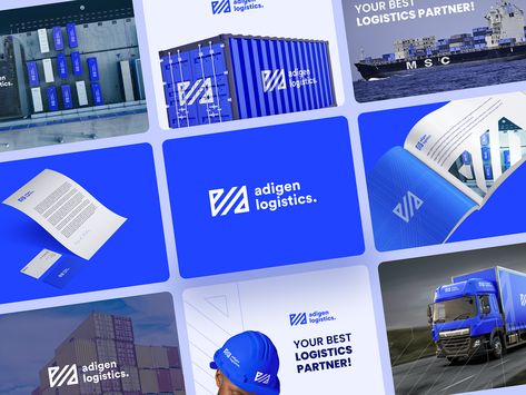 Adigen Logistics Branding by Ofspace on Dribbble Global Logo Design, Industrial Branding, Company Branding Design, Marine Logo, Transportation Logo, Global Logo, Brand Colors Inspiration, Logistics Logo, Logistics Design