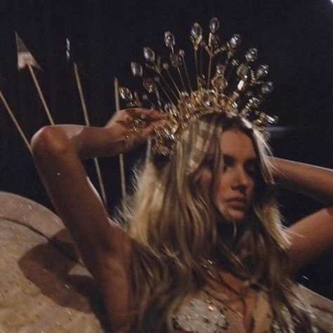 A Woman, Crown, Hair, Gold