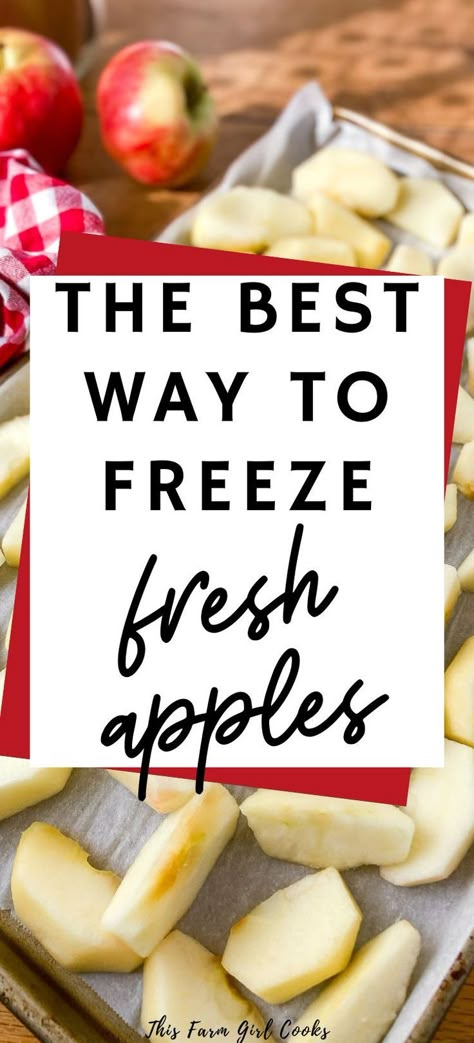 Today we’re going to learn how to freeze apples. It’s the perfect solution when you have a laundry basket full of apples to put to use! You can use these frozen apples for baking, smoothies and more! Apples For Freezing, How To Prepare Apples For Freezing, How Do You Freeze Fresh Apples, Can You Freeze Apple Slices, Can I Freeze Apples, Apple Desserts To Freeze, Can You Freeze Sliced Apples, Can You Freeze Apples For Pie, Freezing Sliced Apples