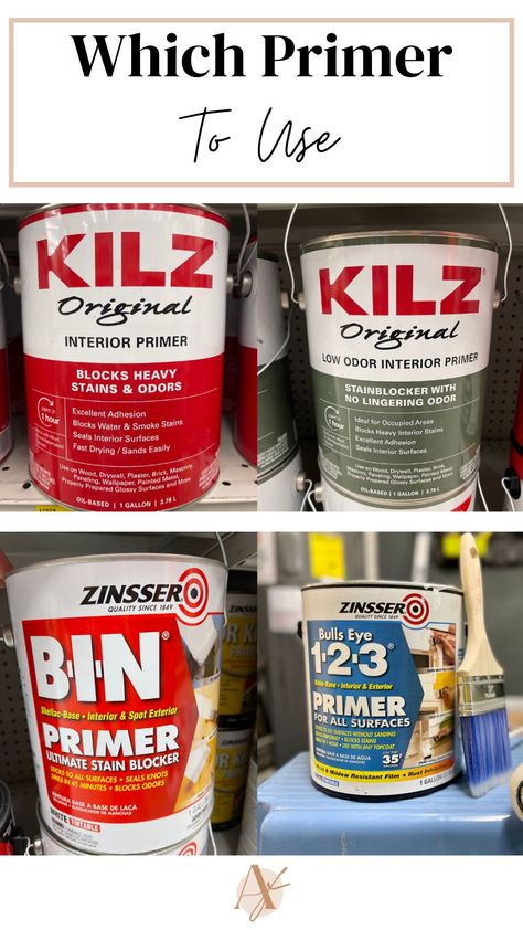 Not sure what primer you should use for your next DIY project? I did a little research and found that there really is a difference between the different primers that are on the market. Here I provide a comparison between the two most commonly used primers & explain when & why you should use them. Here you will find out what is the best primer for DIY projects including: wood paneling, for wood furniture, wood trim, wood cabinets, stained wood and more! Marking Tools For Identification, Best Primer For Wood Paneling, Best Paint And Primer For Cabinets, Best Primer For Ikea Furniture, Primer For Wood Furniture, Primer For Laminate Furniture, Kitchen Cabinet Primer, Best Primer For Laminate Furniture, Best Kitchen Cabinet Primer