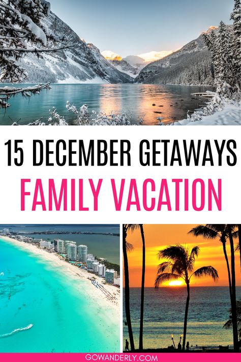 Check out 15 top destinations to travel with kids in December, perfect for holiday getaways and family vacations. Best December Vacations, Where To Travel In December, Places To Travel With Kids, Toddler Vacation, December Travel, Best Winter Vacations, Best Family Vacation Spots, Cheap Family Vacations, Cheap Places To Visit