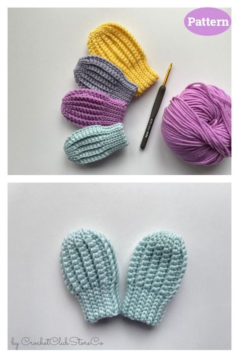 Thumbless Baby Mittens Crochet Pattern Crochet Mittens For Toddlers, Crochet Infant Mittens Free Pattern, New Born Crochet Patterns, Newborn Mittens Crochet Pattern, Crochet Newborn Mittens Free Pattern, Infant Mittens Free Pattern, Crochet Gifts For New Moms, Crochet Newborn Mittens, Crochet Baby Mittens Free Pattern Easy