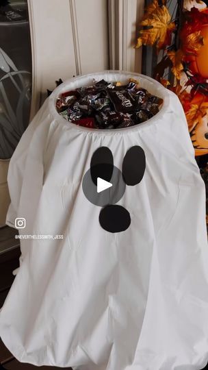 1.9K views · 2.2K reactions | Fun little way to display your candy for trick or treating! #halloween #halloweendiy #ghost #ghostdiy #ghostdecor #trickortreat #trickortreating #diy #fall #dollargeneral #halloweeneveryday | Jessica Marshall | Thrifted Fashion | OOTD | Mark Mothersbaugh · Halloweentown Theme Sucker Ghosts, Mark Mothersbaugh, Halloween Party Activities, Thrifted Fashion, Ghost Diy, Halloween Food Treats, Candy Display, Halloween Everyday, Manualidades Halloween