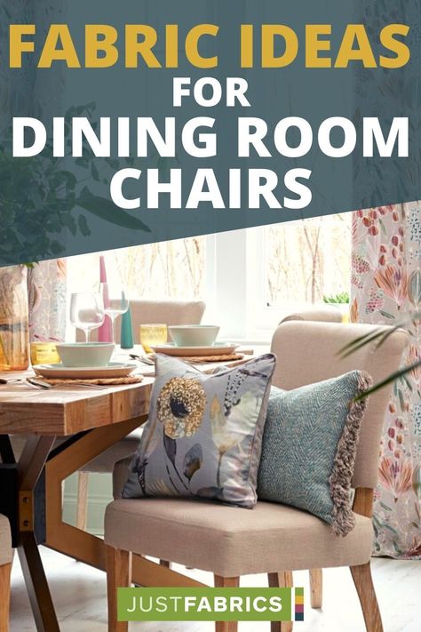 Looking to update your tired looking dining room chairs? Be inspired by our range of upholstery fabrics that are perfect for upholstery for dining room ideas. Our range of fabrics range from tapestries, wools and velvet fabrics that are sure to bring you dining room inspiration. Order free samples today. Best Fabric For Dining Chairs, Upholstery Fabric For Dining Chairs, Fabric For Dining Room Chairs Upholstery, Dinning Room Chair Upholstery Ideas, Dining Chair Fabric Ideas, Dining Room Chair Fabric Ideas, Reupholster Chair Dining Fabric Ideas, Upholstered Dining Chairs Fabric Ideas, Dining Chair Upholstery Ideas