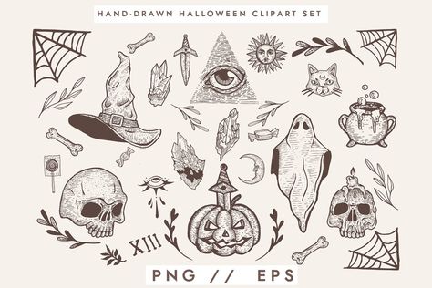 Hand-Drawn Halloween Vector Set , #sponsored, #Hand#graphics#ready#drawn #Ad Horror Flash Tattoo, Horror Flash, Flash Tattoo Sleeve, Supernatural Rings, Halloween Tattoo Flash, Money Prosperity, Ghost Tattoo, Scary Tattoos, Powerful Prayers