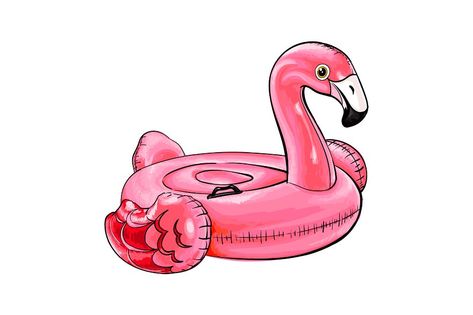 Flamingo Toy, Flamingo Vector, Summer Swimming Pool, Concertina Book, Flamingo Float, Flamingo Pool, Drawing Realistic, Beaded Shirt, Summer Swimming