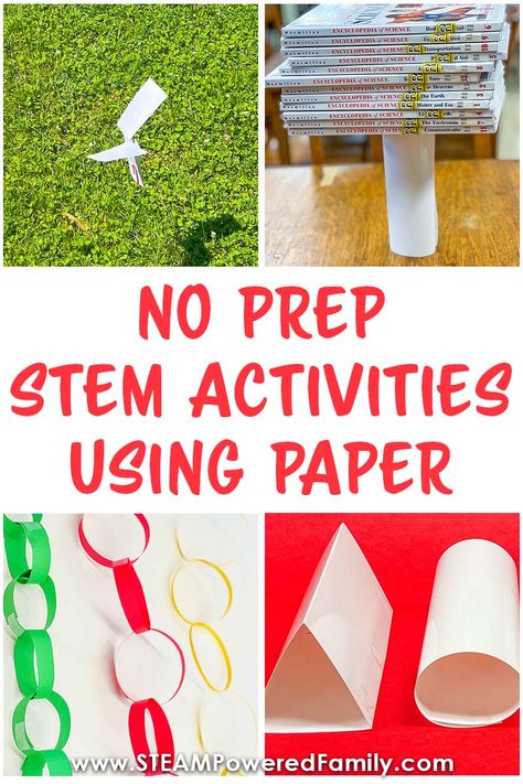 Easy no prep STEM activities for the classroom using paper Grade 3 Stem Activities, New Year Stem Activity, 4th Grade Stem Projects, Stem Enrichment Activities, Stem Easy Activities, Stem Engineering Projects For Kids, Stem Activities Middle School Challenges, Stem Activities Elementary 3rd, Stem Activities For High School Students