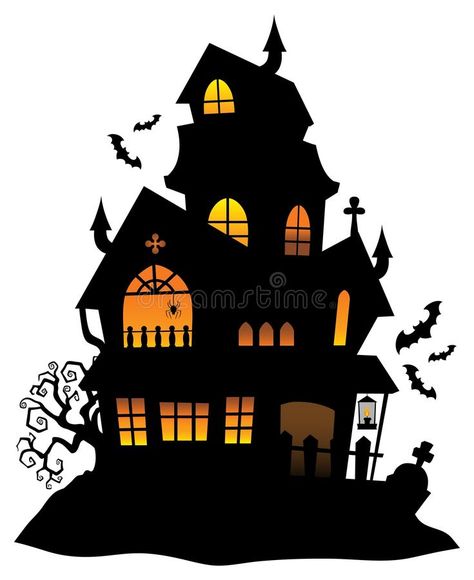 Haunted House Silhouette, Haunted House Clipart, Halloween Cut Outs, Imprimibles Halloween, House Silhouette, Halloween Haunted House, Yard Cards, Manualidades Halloween, Halloween Diy Crafts