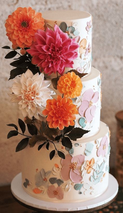 Dahlia Cake, Cake Designs Images, Birthday Cake Ideas, Image Ideas, Custom Cake, Design Image, Cake Inspiration, Custom Cakes, Cake Ideas