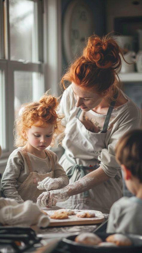 Family Baking Together: A tender moment in the kitchen with a mother and her children engaging in baking. #baking #family #kitchen #motherhood #children #aiart #aiphoto #stockcake ⬇️ Download and 📝 Prompt 👉 https://ayr.app/l/TYn4 Mom Baking Aesthetic, Kids Baking Photoshoot, Family Baking Photoshoot, Resurrection Cookies, Baking Photoshoot, Baking Together, Baking With Toddlers, Easter Book, Moms Photography