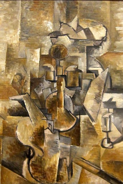 Georges Braque's Violin and Candlestick.  Saw @ SF-MoMA Famous Still Life Paintings, Avant Garde Art Movement, Picasso Cubism, Art Parisien, Swedish Art, Cubist Art, Avant Garde Art, Cubism Art, Picasso Paintings