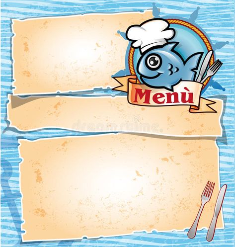 Fish chef cartoon menu stock vector. Illustration of label - 31288725 Chef Cartoon, Fish Cartoon, Menu Illustration, Free Illustration, Cartoon Background, Graphic Arts, Menu Cards, Free Illustrations, Stock Vector