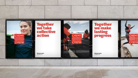 “Together in Progress”: Cardiff University unveils new simple yet flexible identity | TypeRoom British University, Recruitment Marketing, Cardiff University, Thinking Strategies, Bright Minds, Good Student, Head Of State, Identity Logo, Cardiff