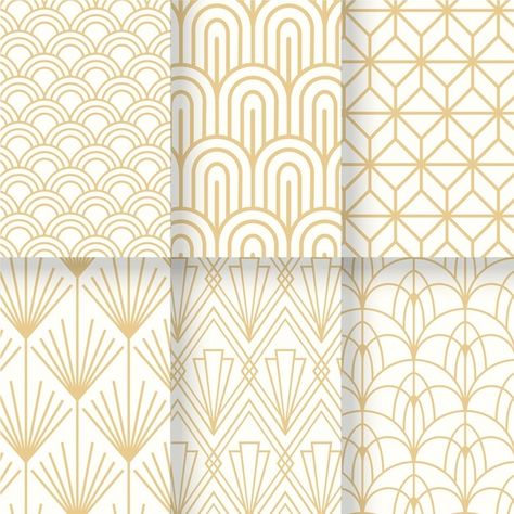 White And Gold Pattern, Art Deco Pattern Design, Art Deco Texture, Deco Violet, Gold Art Deco Pattern, Affiches D'art Déco, Gold Geometric Pattern, Pink Art Deco, Patron Vintage