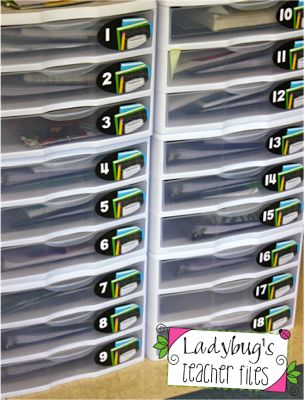 Ladybug's Teacher Files: Storage Drawers for Student Tables Student Mailboxes, Classroom Mailboxes, Student Storage, Flexible Seating Classroom, Teacher Files, Ideas For Organizing, Classroom Seating, Teaching Organization, Classroom Storage