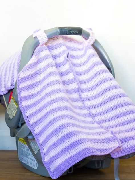 Crochet car seat cover