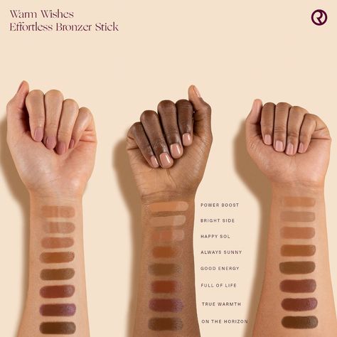 Warm Wishes Effortless Bronzer Sticks - Rare Beauty by Selena Gomez | Sephora Rare Beauty Bronzer, Bronzer Stick, Selena Gomez Makeup, Rare Beauty By Selena Gomez, What Makes You Unique, Natural Foundation, Eye Brightener, Favorite Makeup Products, Neutral Undertones