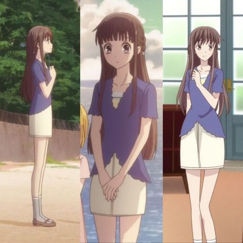 Tohru Inspired Outfits, Tohru Honda Hairstyles, Tohru Honda Outfit Ideas, Fruits Basket Outfits, Off White Skirt Outfit, Tohru Honda Outfit, Toru Honda, Shojo Aesthetic, Shoujo Outfits