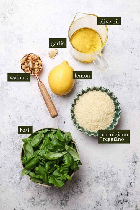 I make a lot of pesto, but my husband says this walnut pesto is the best he's ever had. It's got the classic basil flavor, but with toasted walnuts and an abundance of grated Parmesan cheese. Make-ahead and freezer-friendly, and can be used in everything from pasta and sandwiches to eggs and pizza! GF #wellseasonedstudio #walnutpesto #pesto #basilpesto #sauce #pestosauce Pesto Recipe With Walnuts Basil, Spinach Walnut Pesto, Pesto With Walnuts Recipes, Walnut Pesto Recipe, Acid Reflux Friendly Recipes, Basil Walnut Pesto, Scape Pesto, Garlic Scape Pesto, Basil Pesto Recipe