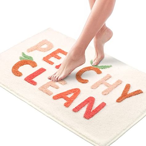 Peachy Clean Bath Mat, Pink Bathroom Rugs, Peachy Clean, Bath Matts, Coral Bathroom, Peach Bathroom, Bathroom Decor Rugs, Rugs Pink, Large Bath Mat