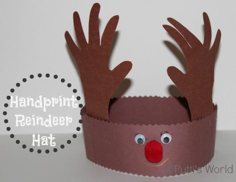 Christmas crafts for kids | Christmas Crafts for Kids ~ Growing A Jeweled Rose Reindeer Handprint, Reindeer Hat, Handprint Christmas, Christmas Crafts For Toddlers, Footprint Crafts, Holiday Crafts For Kids, Christmas Tree Crafts, Christmas School, Preschool Christmas