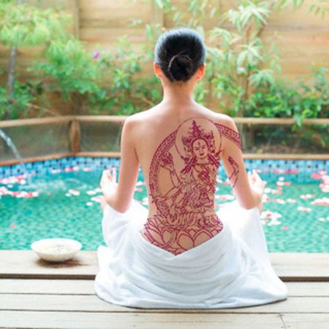 Beautiful tattoo of Avalokiteśvara,"Holder of the Lotus", the bodhisattva who embodies the compassion of all Buddhas, अवलोकितेश्वर Buddha Tattoo Meaning, Tibetan Tattoo, Lower Back Tattoo Designs, Buddha Design, Backpiece Tattoo, Buddhist Tattoo, Buddha Tattoo Design, Buddha Tattoos, Buddha Tattoo