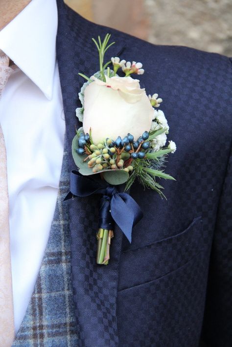 Winter Wedding Bouquet Blue, Midnight Blue Wedding, Blue Boutonniere, Prom Corsage And Boutonniere, Winter Wedding Planning, Wedding Color Palettes, Winter Wedding Bouquet, Blue Wedding Bouquet, Corsage And Boutonniere