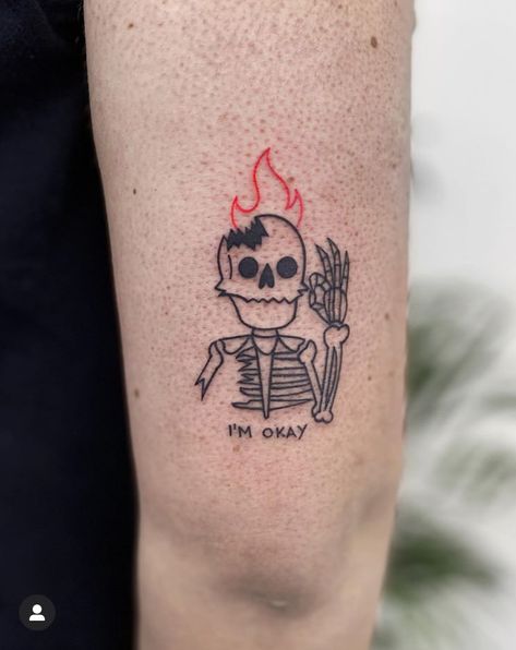 22 Best Skull Tattoo Ideas Cool Guy Tattoos, Tattoos Torso, Tattoos Creepy, Punk Tattoo Ideas, Cool Simple Tattoos, Guy Tattoos, Small Skull Tattoo, Tattoos Funny, Tattoos Cool