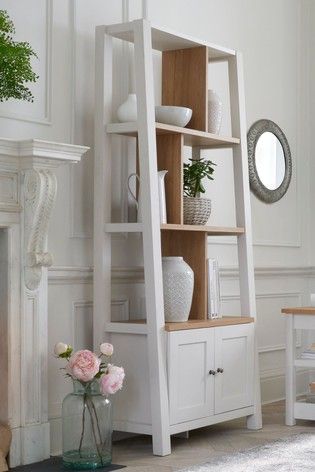 Malvern Storage Ladder Shelf Ladder Shelf With Drawers, Next Malvern Cream, Sofa Shelf, Storage Ladder, Ladder Shelves, Cream Paint, Ladder Shelf, Drawer Shelves, Tropical House