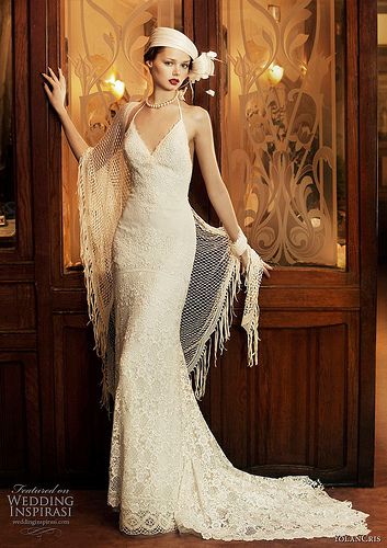 yolan cris revival vintage wedding dress collection (5) Wedding Dresses Vintage 20s, Gatsby Style Wedding, 1920s Wedding Dress, Great Gatsby Fashion, Gatsby Style, Gatsby Wedding, Wedding Gowns Vintage, Gowns Wedding, 1930s Fashion