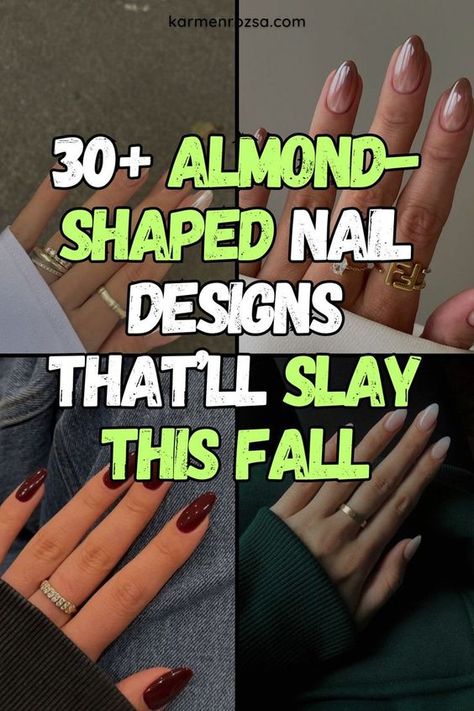 30+ Almond-Shaped Nail Designs That’ll Slay This Fall. Whether you love subtle tones or bold art, these fall nails are a must-try. Add some flair to your October nail styles and create a fall aesthetic that's literally me. Nail Shape For Fat Fingers, Best Nail Shape, Fall Almond Nails, Fat Fingers, Almond Shaped Nails Designs, October Nails, Almond Shape Nails, Bold Art, Nail Styles