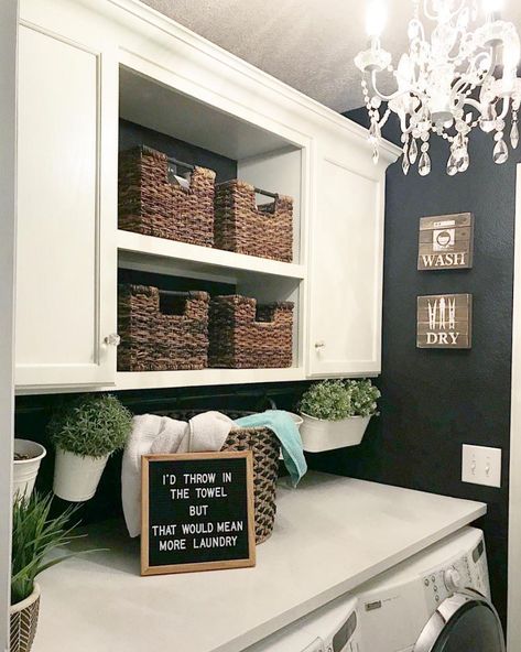 15 small laundry room organizing ideas you'll love loads Laundry Room Organizing Ideas, Narrow Laundry Room Ideas, Room Organizing Ideas, Laundry Room Organizing, Lake House Laundry Room, Narrow Laundry, Painted Piano, Narrow Laundry Room, House Laundry Room