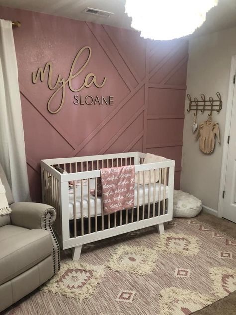 Nursery Accent Wall, Baby Nursery Inspiration, Baby Boy Room Decor, Nursery Room Design, Girl Nursery Room, Baby Room Inspiration, Nursery Room Inspiration, Baby Room Design