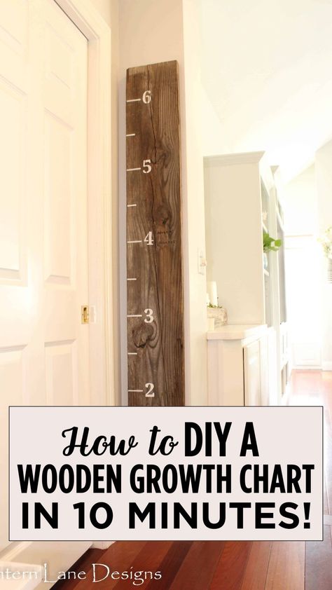 Kids Height Chart Diy, Height Chart Diy, Growth Chart Ruler Diy, Growth Charts Diy, Wooden Ruler Growth Chart, Diy Growth Chart, Kid Height Ruler, Wooden Height Chart, Ruler Growth Chart