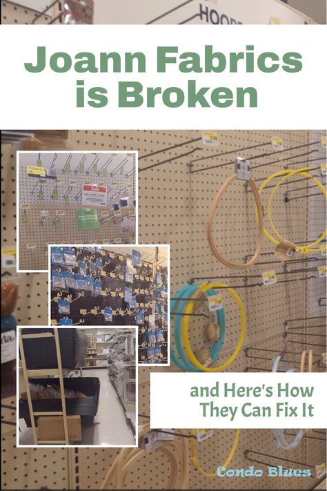 Joann Fabrics stores have bare shelves and empty stores. Here's how to save the company from bankruptcy Bad Decisions, Joann Fabrics, March 2024, Joanns Fabric And Crafts, Diy Creative, Diy Home Crafts, Free Tutorial, Green Living, Craft Stores